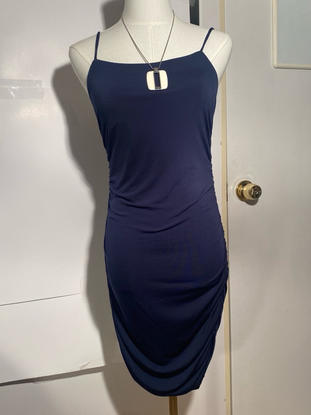Classic Navy Midi Slip Dress - Women